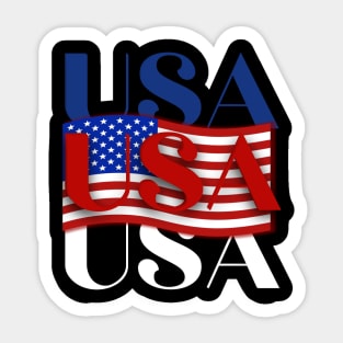 American flag 3D Sticker